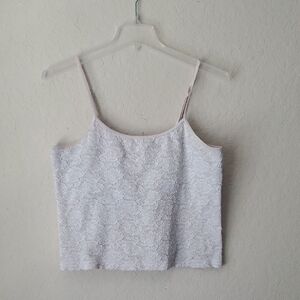 VTG Chicos sz 3 Elegant Lace Spaghetti Strap Top